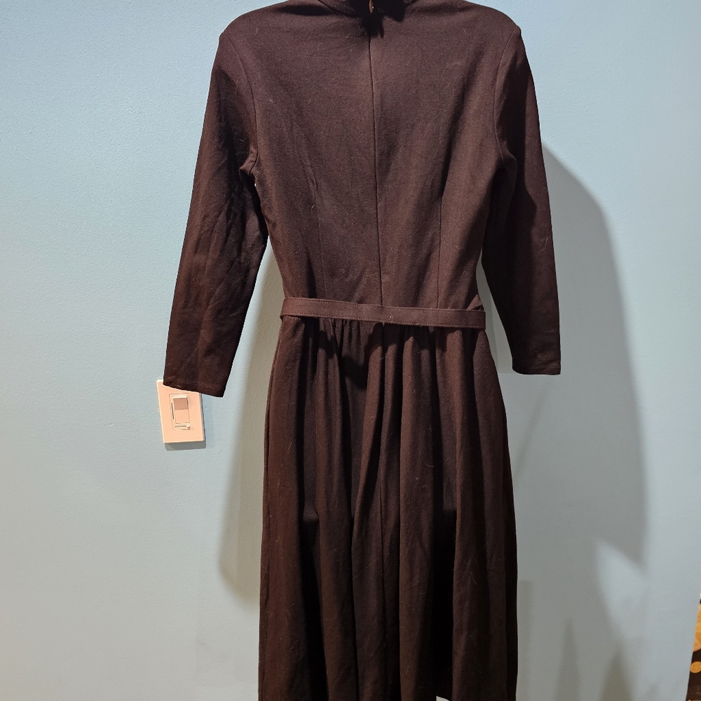 VIXEN BY MICHELINE PITT Black Midi Dress with Belt - Picture 3 of 5